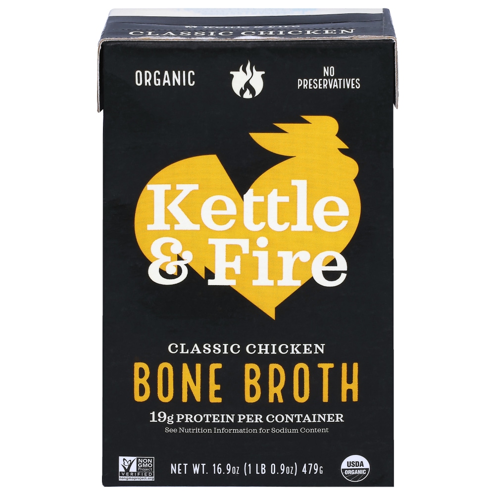 Kettle & Fire Classic Chicken Bone Broth 16.9 oz