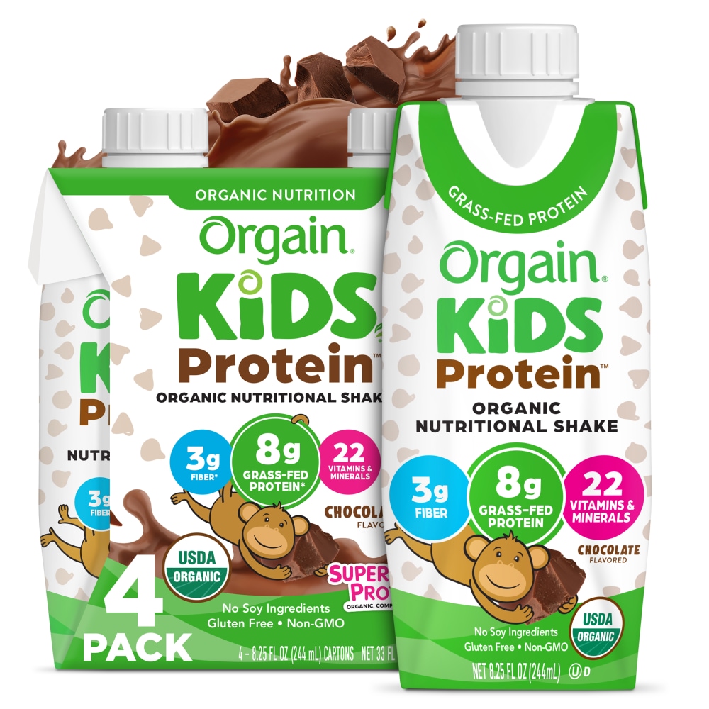 Orgain Organic Kids 8g Protein Nutritional Shake Drink, Chocolate