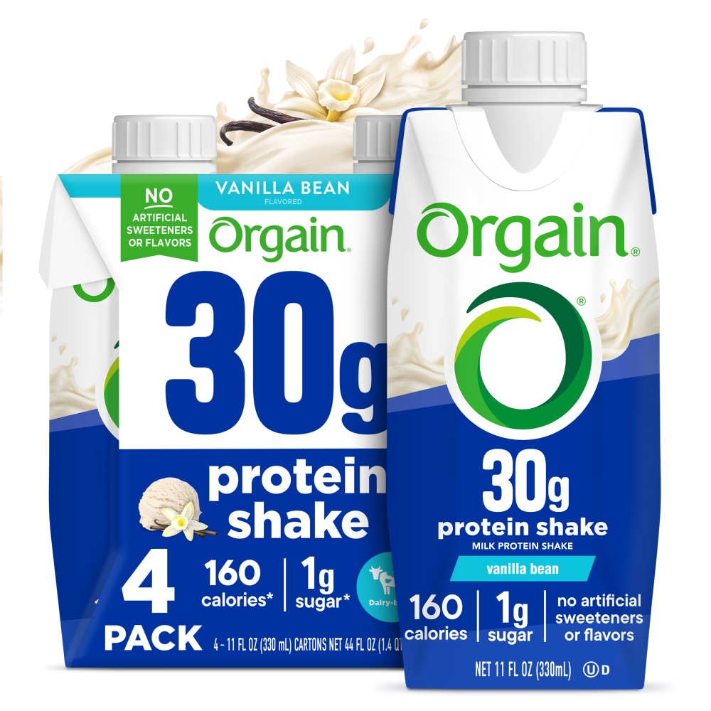 Orgain 30g Protein Shake, Vanilla Bean
