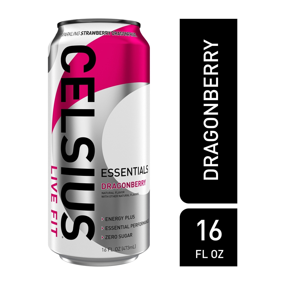 CELSIUS ESSENTIALS™ Sparkling Dragonberry Energy Drink Can