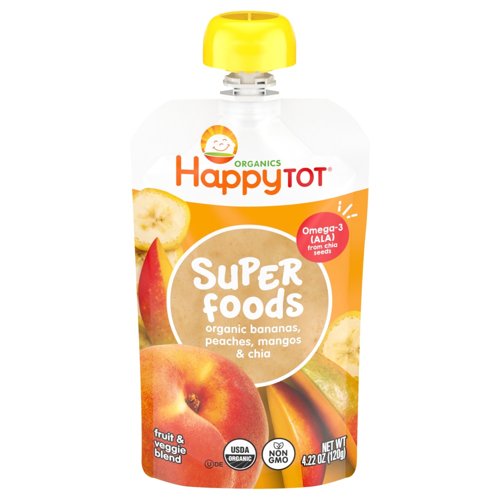 Happy Tot® Organic Superfoods Banana Peach & Mango Stage 4 Baby Food