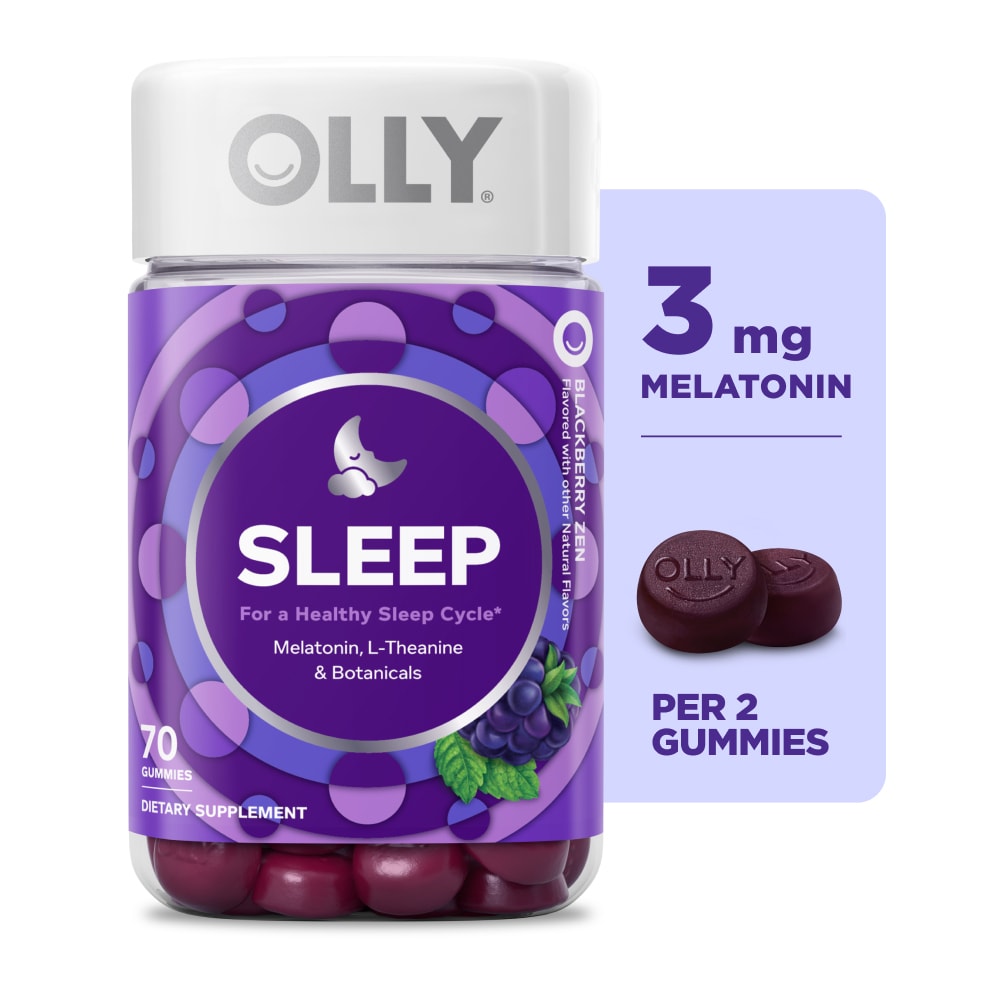 OLLY Sleep Blackberry Flavor Gummy Supplement Melatonin 3mg
