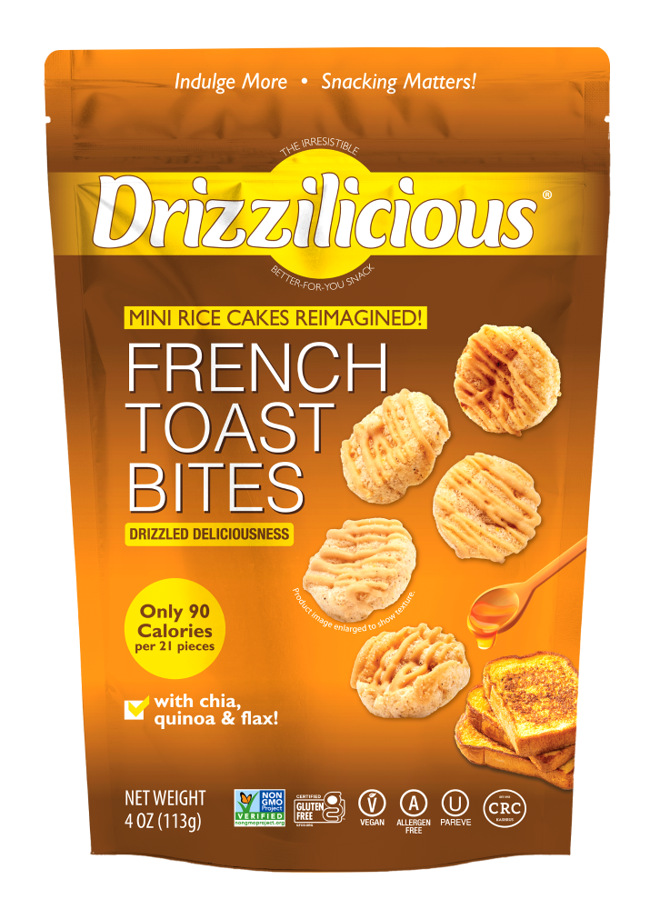 Drizzilicious® Mini Rice Cakes French Toast Bags