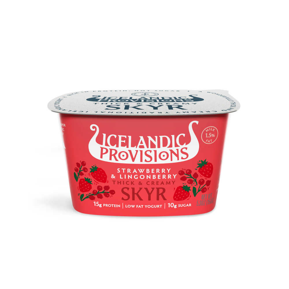 Icelandic Provisions Strawberry Lingonberry Skyr Yogurt Cup