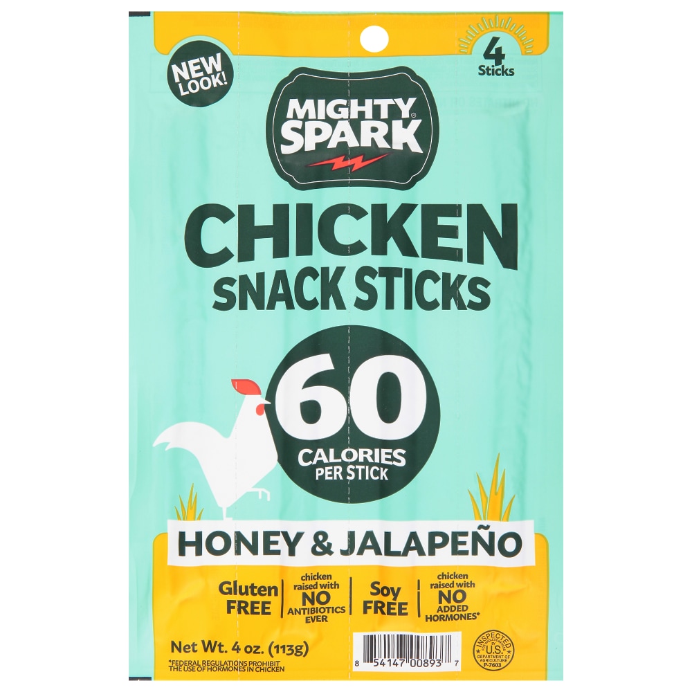 Mighty Spark Honey & Jalapeno Chicken Snack Sticks 4 ea