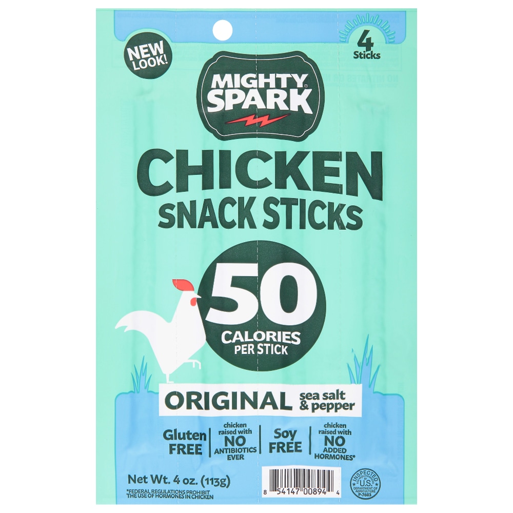 Mighty Spark Original Sea Salt & Pepper Chicken Snack Stick 4 ea