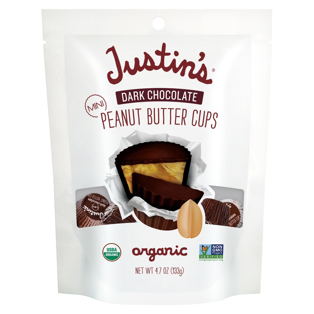 Justin’s Organic Mini Dark Chocolate Peanut Butter Cups Bag 4.7 oz