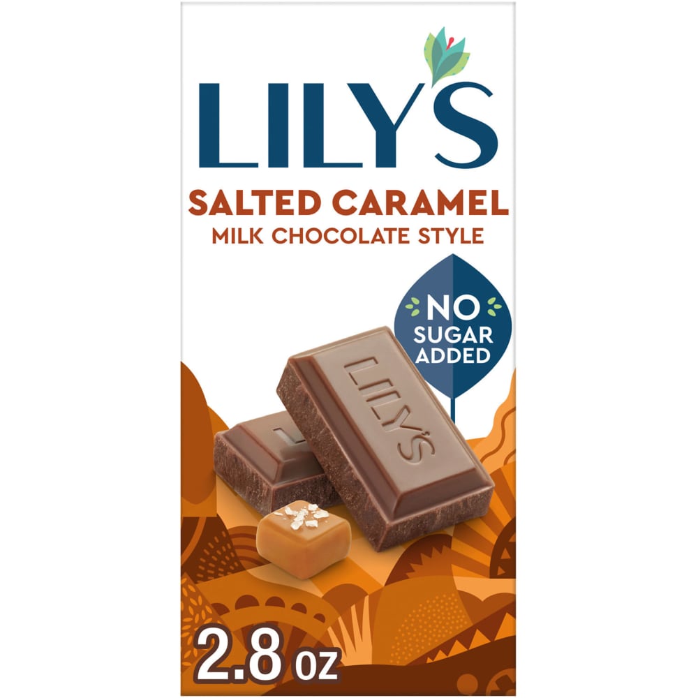 LILY’S Salted Caramel Flavored Milk Chocolate Style No Sugar Added Sweets Bar