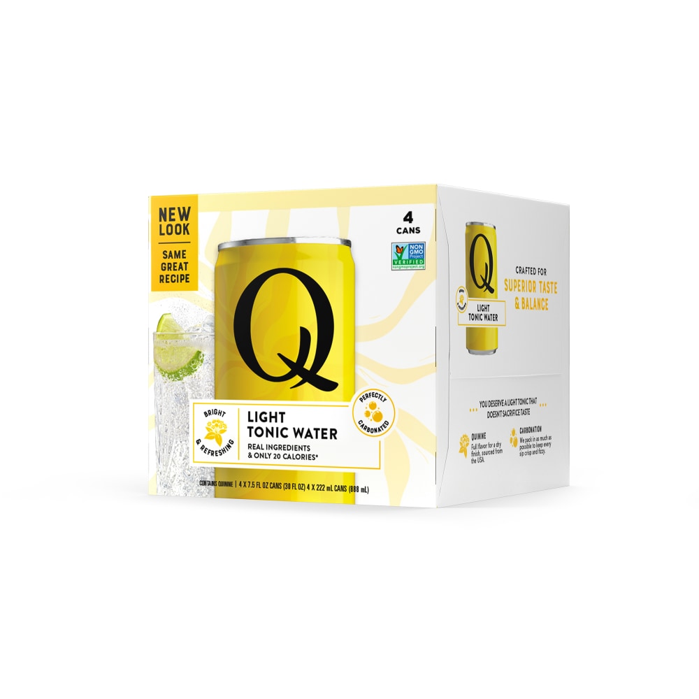 Q Mixers Light Tonic Water, Premium Cocktail Mixer Made with Real Ingredients