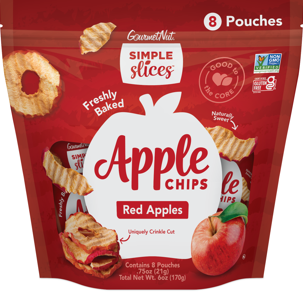 Gourmet Nut® Simple Slices™ Conventional Red Apple Chips Multipack
