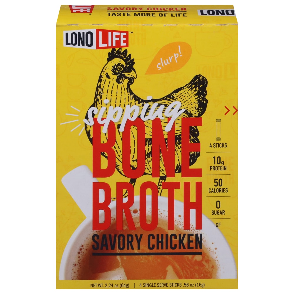 Lonolife™ Savory Chicken Bone Broth Stick Packs