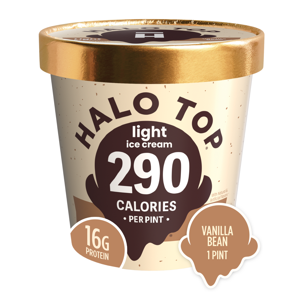 Halo Top Low-Calorie Vanilla Bean Light Ice Cream