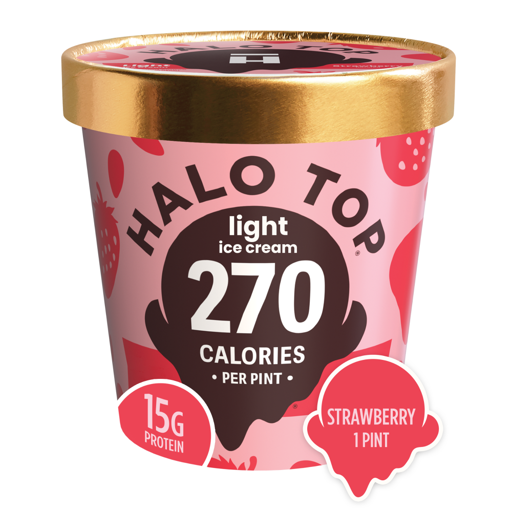 Halo Top Strawberry Light Ice Cream