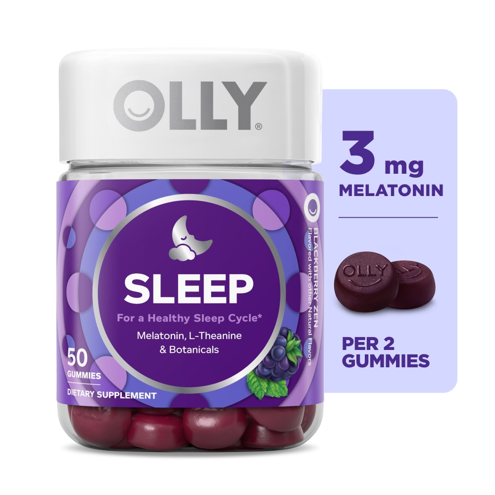 OLLY Sleep Blackberry Flavor Gummy Supplement Melatonin 3mg