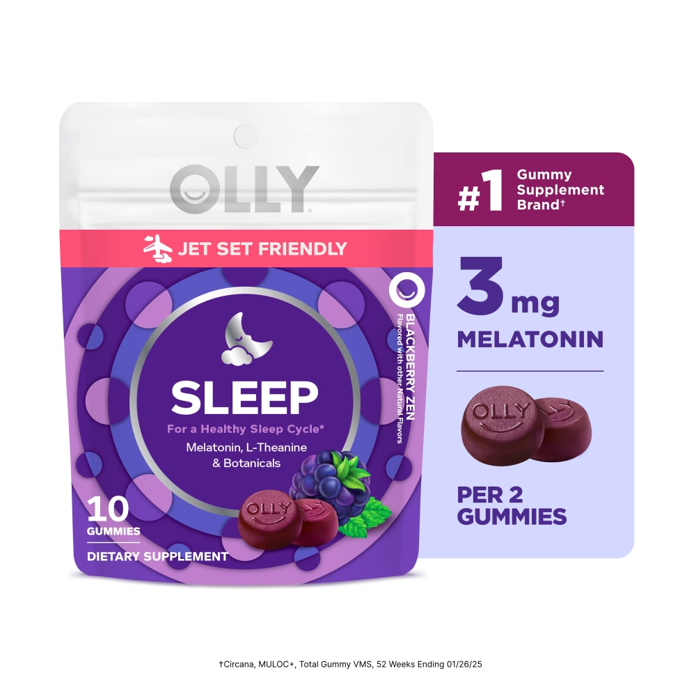 OLLY Sleep Blackberry Flavor Gummy Supplement Melatonin 3mg