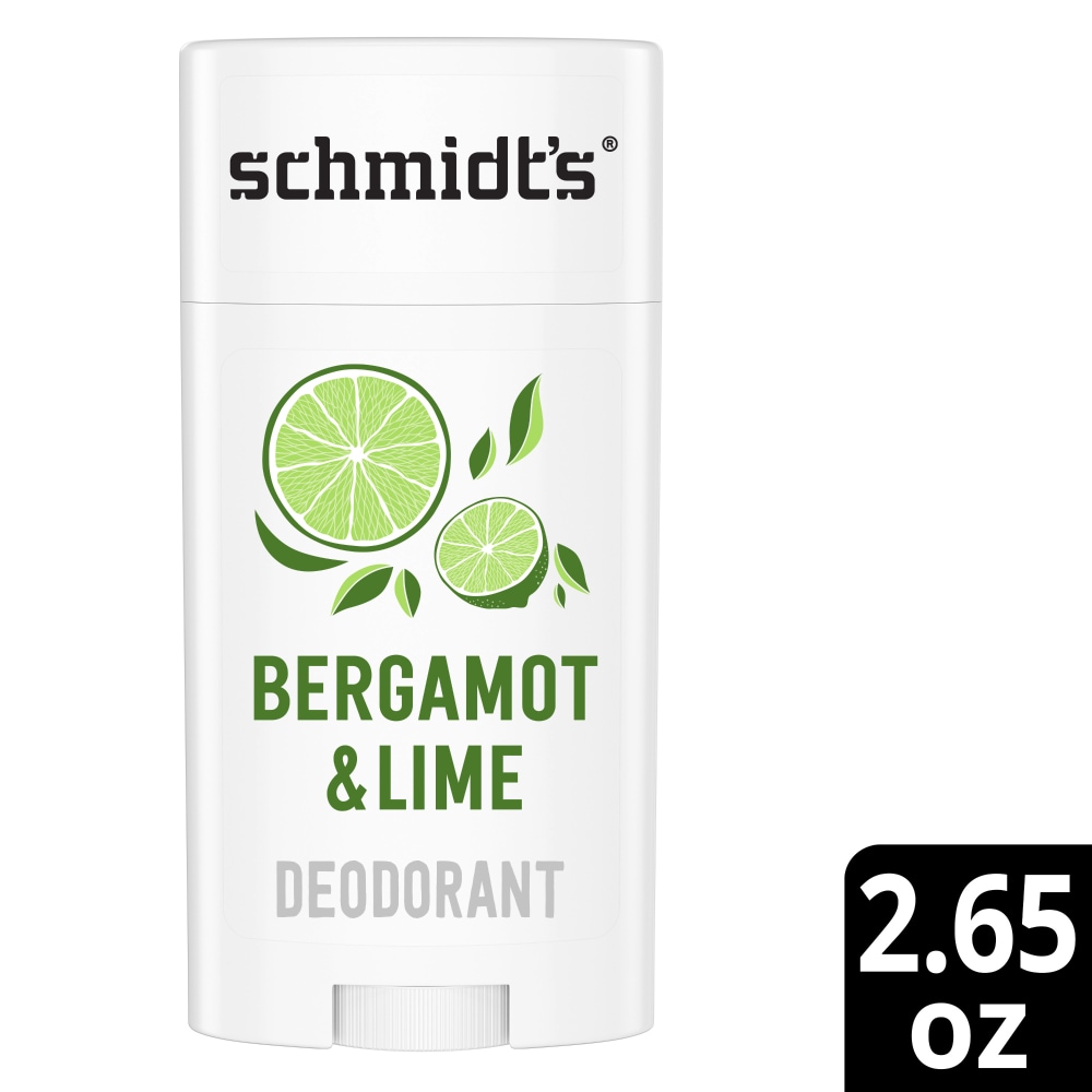Schmidt’s Women’s & Men’s Aluminum Free Vegan Deodorant Stick Bergamot & Lime