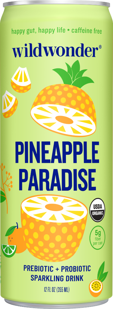 wildwonder Pineapple Paradise Prebiotic + Probiotic Sparkling Drink