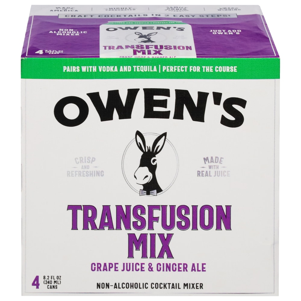 Owens Grape Juice & Ginger Ale Transfusion Mix