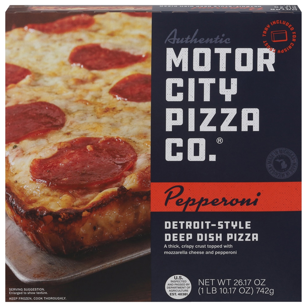 Motor City Pizza Co.® Pepperoni Detroit Deep Dish Frozen Pizza