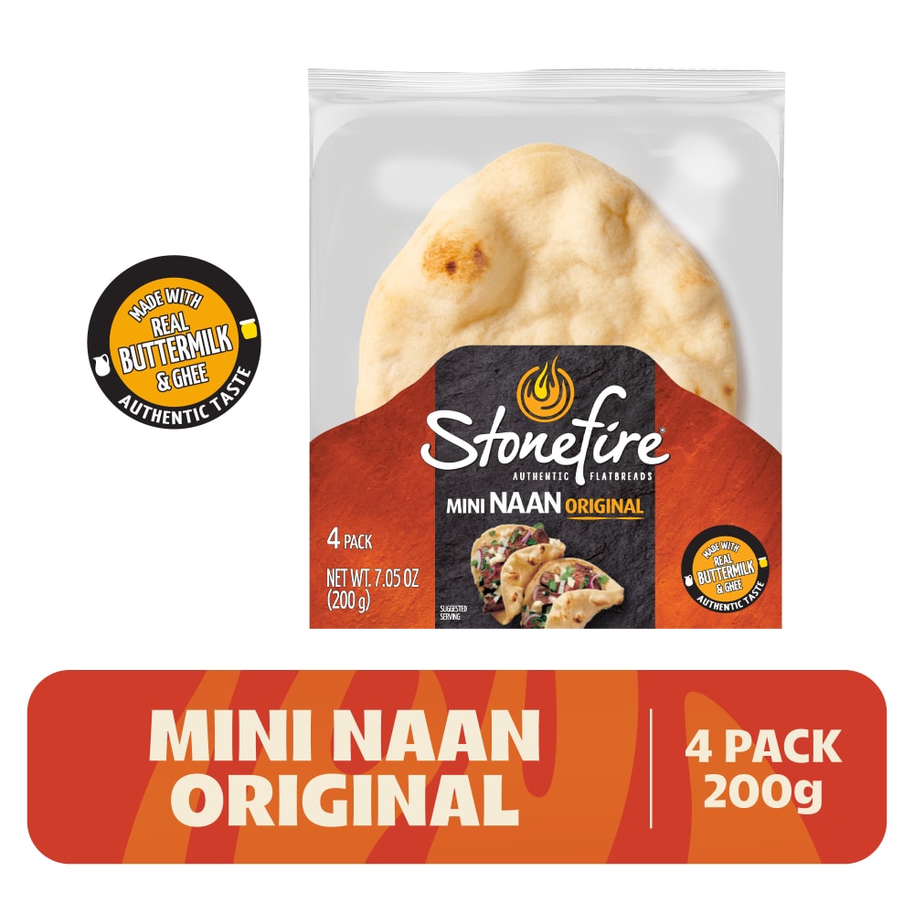 Stonefire® Original Mini Naan Bread, 7.05 Oz, 4 Count