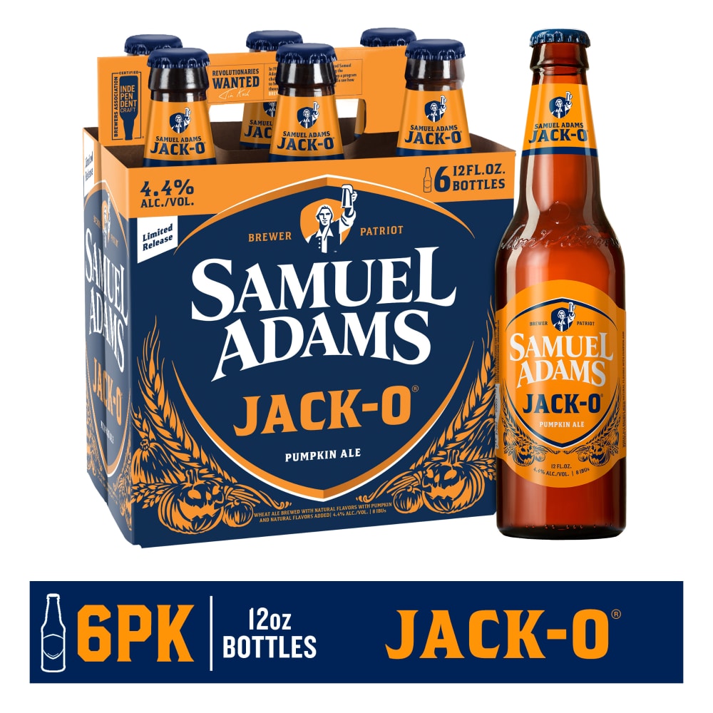 Samuel Adams Jack-O Pumpkin Ale Beer (Seasonal, Item May Vary)