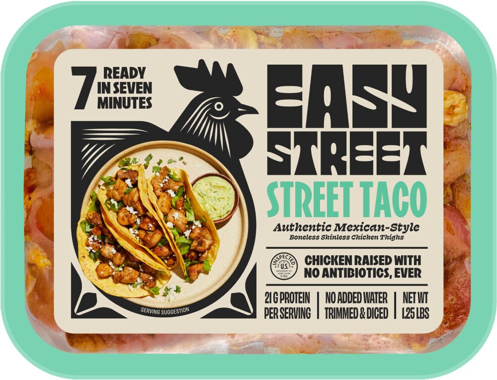 Easy Street Street Taco Pre-Diced, Dry-Rub Seasoned Chicken Thighs – No Antibiotics Ever