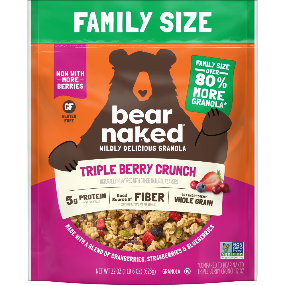 Bear Naked Cereal Granola Triple Berry 22oz