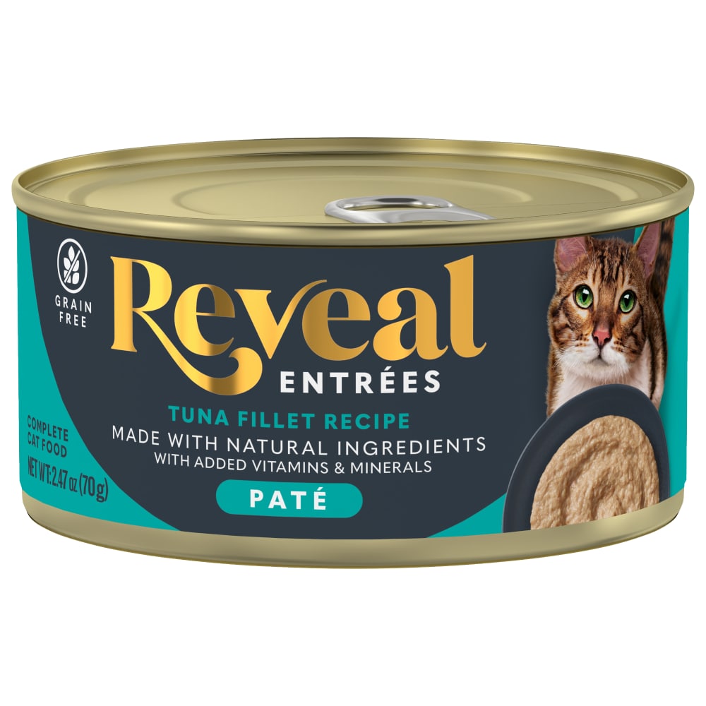 Reveal Entrees Pate Tuna Fillet Recipe in Broth Adult Wet Cat Food