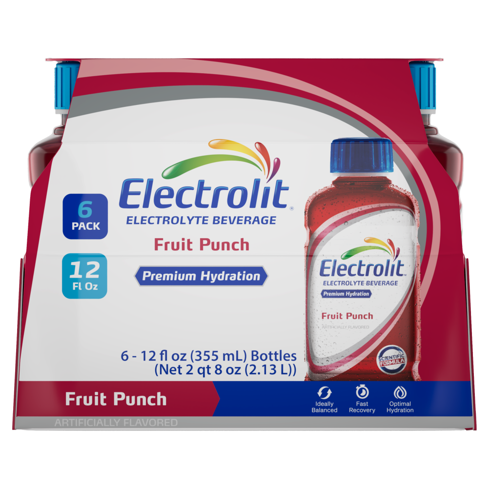Electrolit Premium Hydration Fruit Punch Sports Drink Beverage