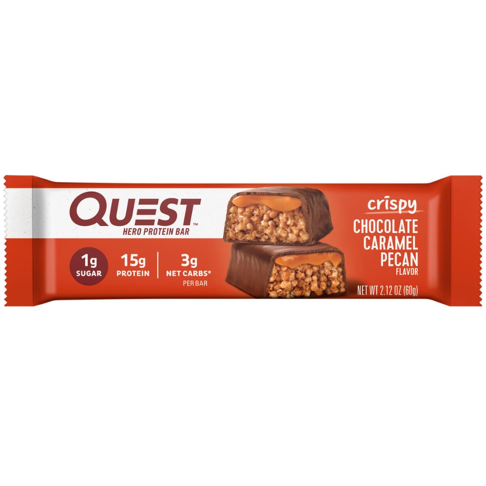 Quest Crispy Chocolate Caramel Pecan Flavor Protein Bar