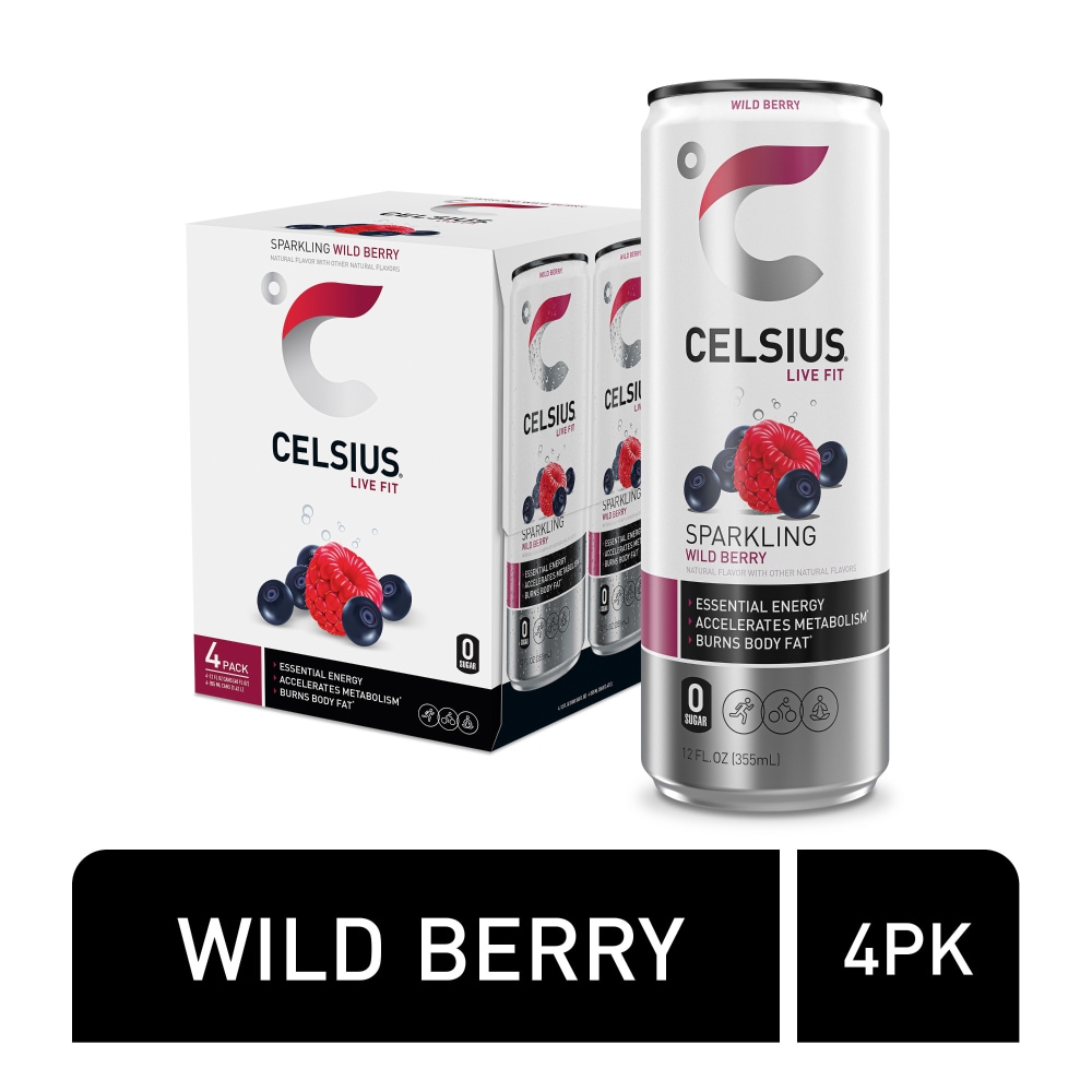 CELSIUS® Sparkling Wild Berry Energy Drink Multipack Cans