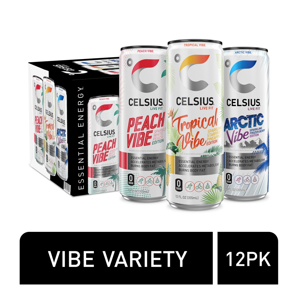 CELSIUS® Vibe Energy Drink Variety Pack Cans
