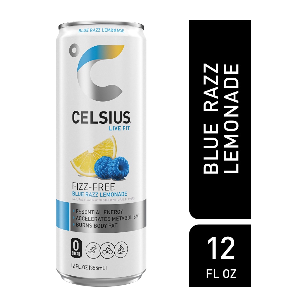 CELSIUS® Fizz Free Blue Razz Lemonade Energy Drink Can
