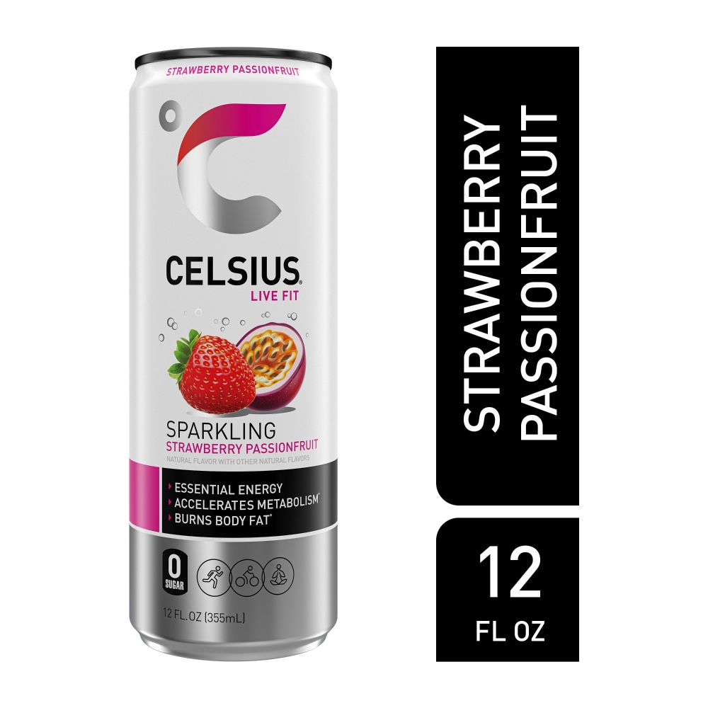 CELSIUS® Sparkling Strawberry Passionfruit Energy Drink Can