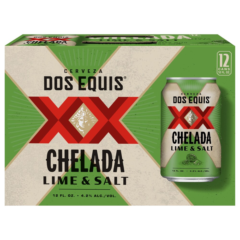 Dos Equis® Chelada Lime & Salt Mexican Lager Beer 12 Pack 12 fl oz Cans