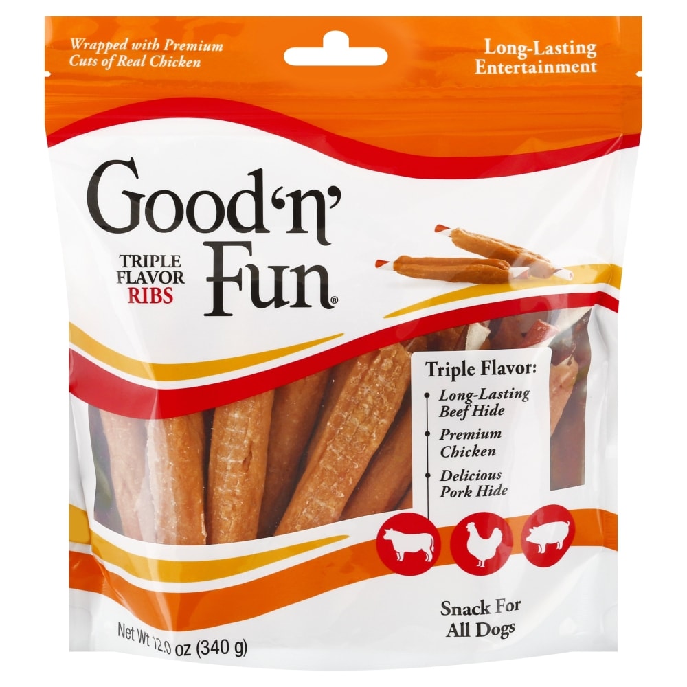 Good ‘n’ Fun® Triple Flavor Ribs Snack For All Dogs