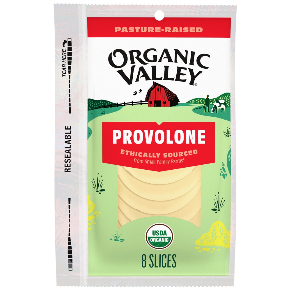 Organic Valley® Organic Provolone Cheese Slices, 6 oz