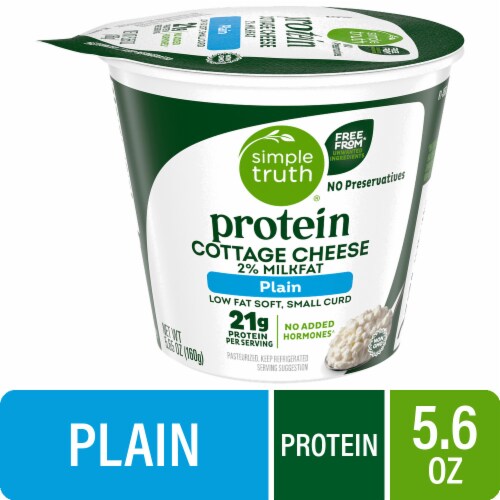 Simple Truth® Protein Plain 2% Milkfat Small Curd Cottage Cheese Simple Truth® Protein Plain 2% Milkfat Small Curd Cottage Cheese