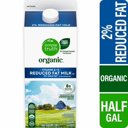Simple Truth Organic® 2% Reduced Fat Milk Half Gallon Simple Truth Organic® 2% Reduced Fat Milk Half Gallon