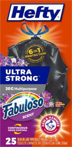 Hefty® Ultra Strong™ Fabuloso® Scent Large Drawstring Trash Bags – Black Hefty® Ultra Strong™ Fabuloso® Scent Large Drawstring Trash Bags – Black