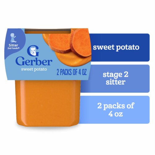 Gerber Stage 2 Baby Food Sweet Potato Puree Tubs Baby Puree 2PK Gerber Stage 2 Baby Food Sweet Potato Puree Tubs Baby Puree 2PK