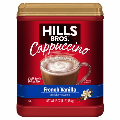 Hills Bros. Cappuccino Cafe Style French Vanilla Drink Mix 16 oz Hills Bros. Cappuccino Cafe Style French Vanilla Drink Mix 16 oz