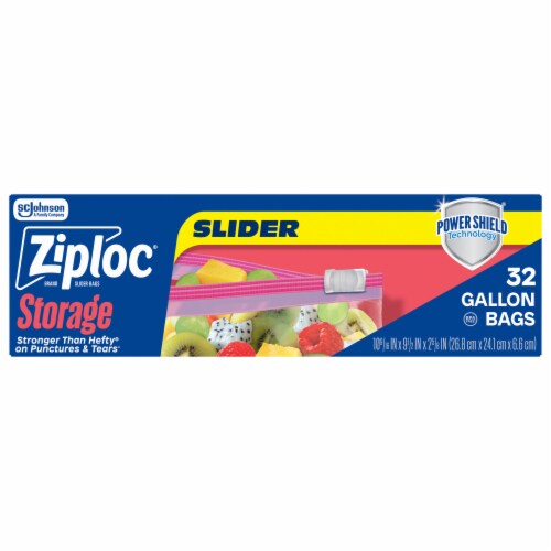Ziploc® Brand Storage Slider Gallon Bags Power Shield™ Technology Ziploc® Brand Storage Slider Gallon Bags Power Shield™ Technology