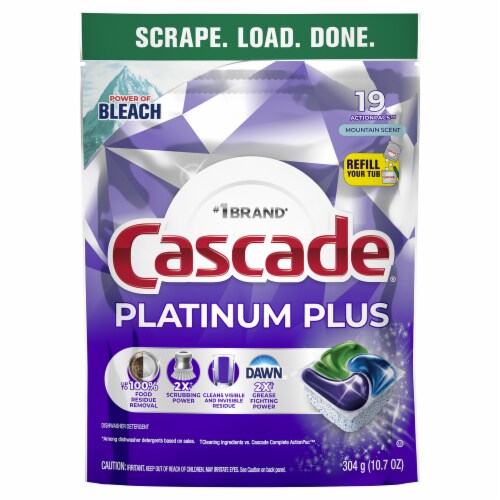 Cascade® Mountain Scent Auto Dishwashing Pouch with Liquid & Powder Cascade® Mountain Scent Auto Dishwashing Pouch with Liquid & Powder