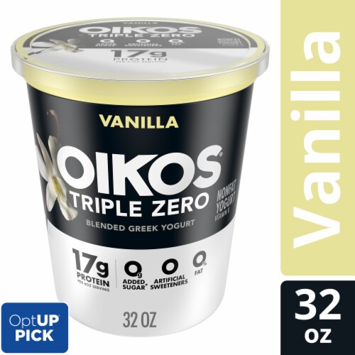 Oikos Triple Zero Vanilla High Protein Nonfat Greek Yogurt Tub Oikos Triple Zero Vanilla High Protein Nonfat Greek Yogurt Tub