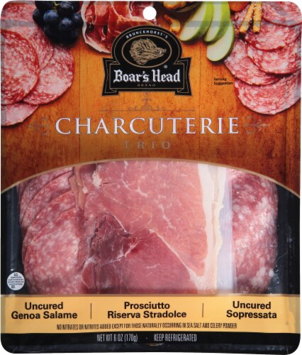 Boar’s Head Charcuterie Trio: Uncured Genoa Salami, Prosciutto & Uncured Sopressata Boar’s Head Charcuterie Trio: Uncured Genoa Salami, Prosciutto & Uncured Sopressata