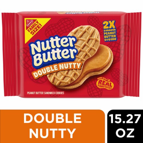 NUTTER BUTTER Double Nutty Peanut Butter Sandwich Cookies NUTTER BUTTER Double Nutty Peanut Butter Sandwich Cookies