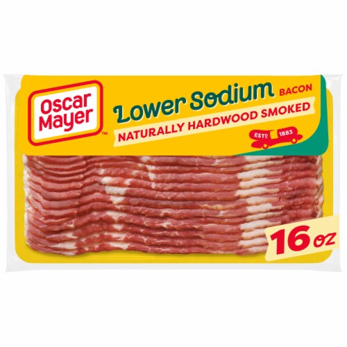 Oscar Mayer Naturally Hardwood Smoked Bacon 30% with Lower Sodium, Pack, 17-19 slices Oscar Mayer Naturally Hardwood Smoked Bacon 30% with Lower Sodium, Pack, 17-19 slices