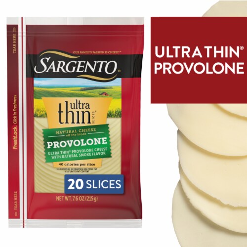 Sargento® Ultra Thin® Provolone Sliced Cheese Sargento® Ultra Thin® Provolone Sliced Cheese