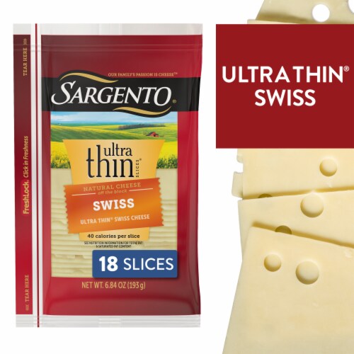 Sargento® Ultra Thin® Sliced Swiss Cheese Sargento® Ultra Thin® Sliced Swiss Cheese